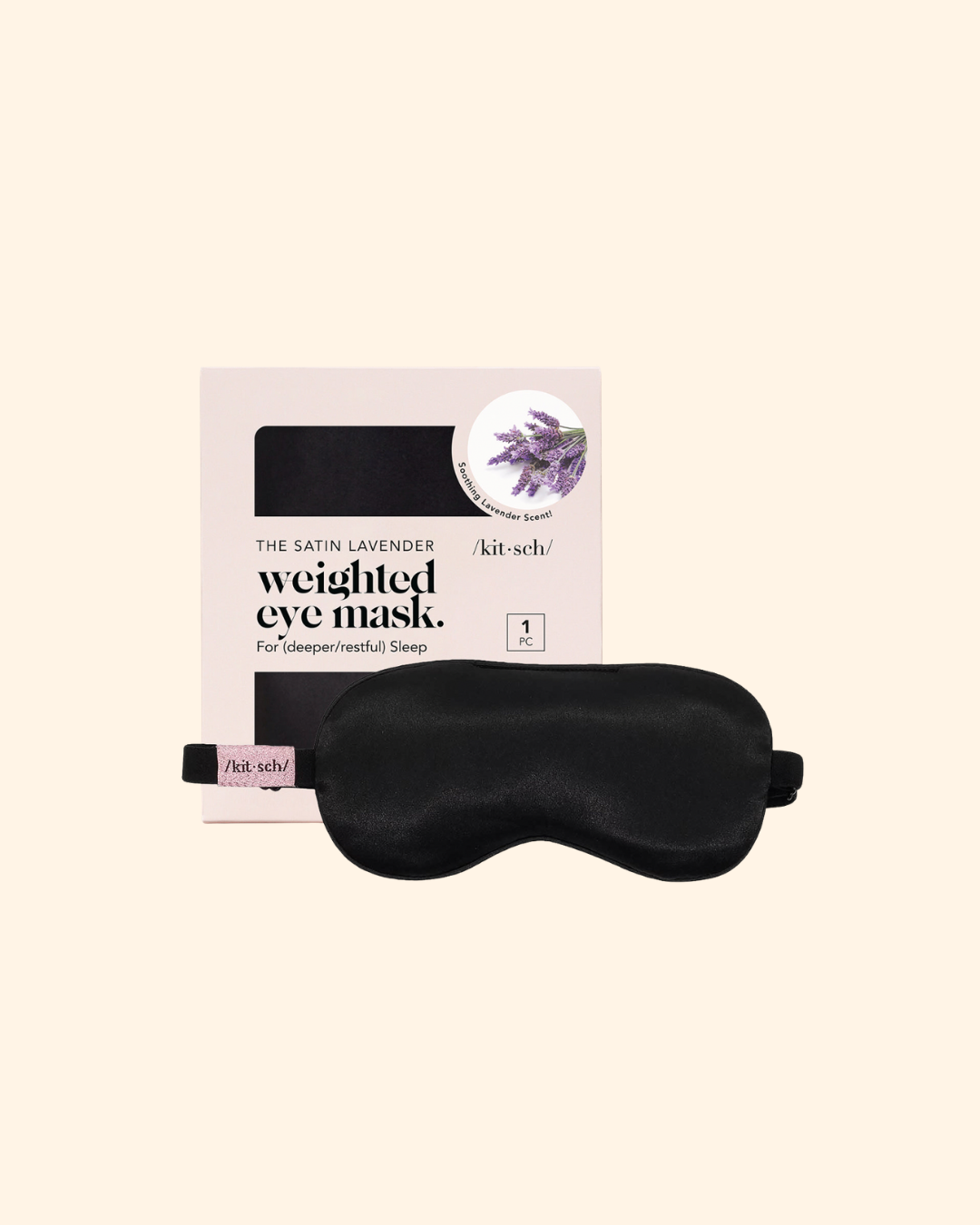 Kitsch | The Lavender Weighted Satin Eye Mask