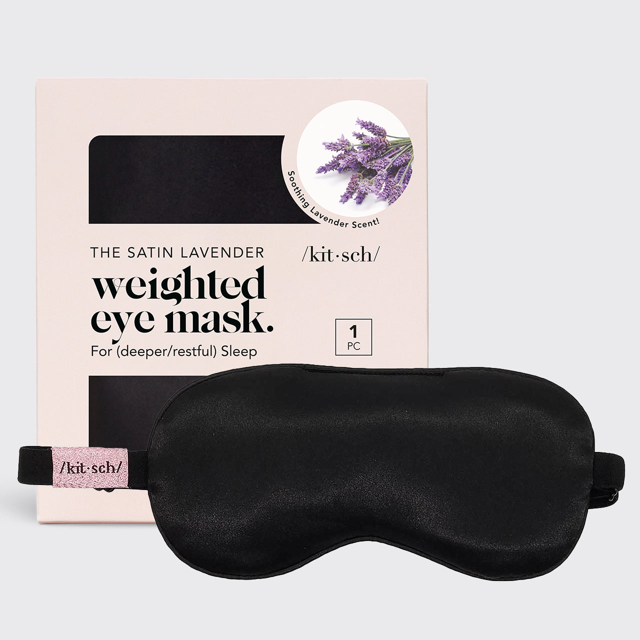 Kitsch | The Lavender Weighted Satin Eye Mask